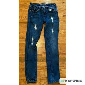 Aeropostale Bayla Skinny Size 4 Regular Women's Destroyed Jeans Waist: 26"